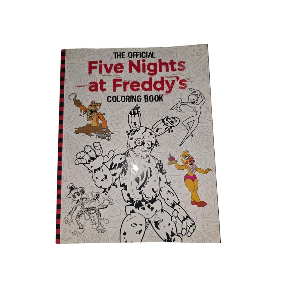 The Official Five Nights at Freddy's Coloring Book - White with Red Text